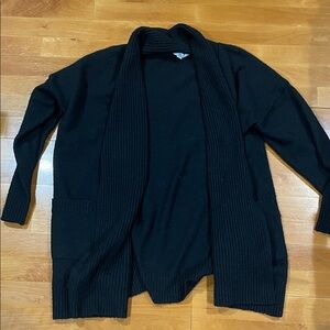 Time and Tru Black Open Front Cardigan